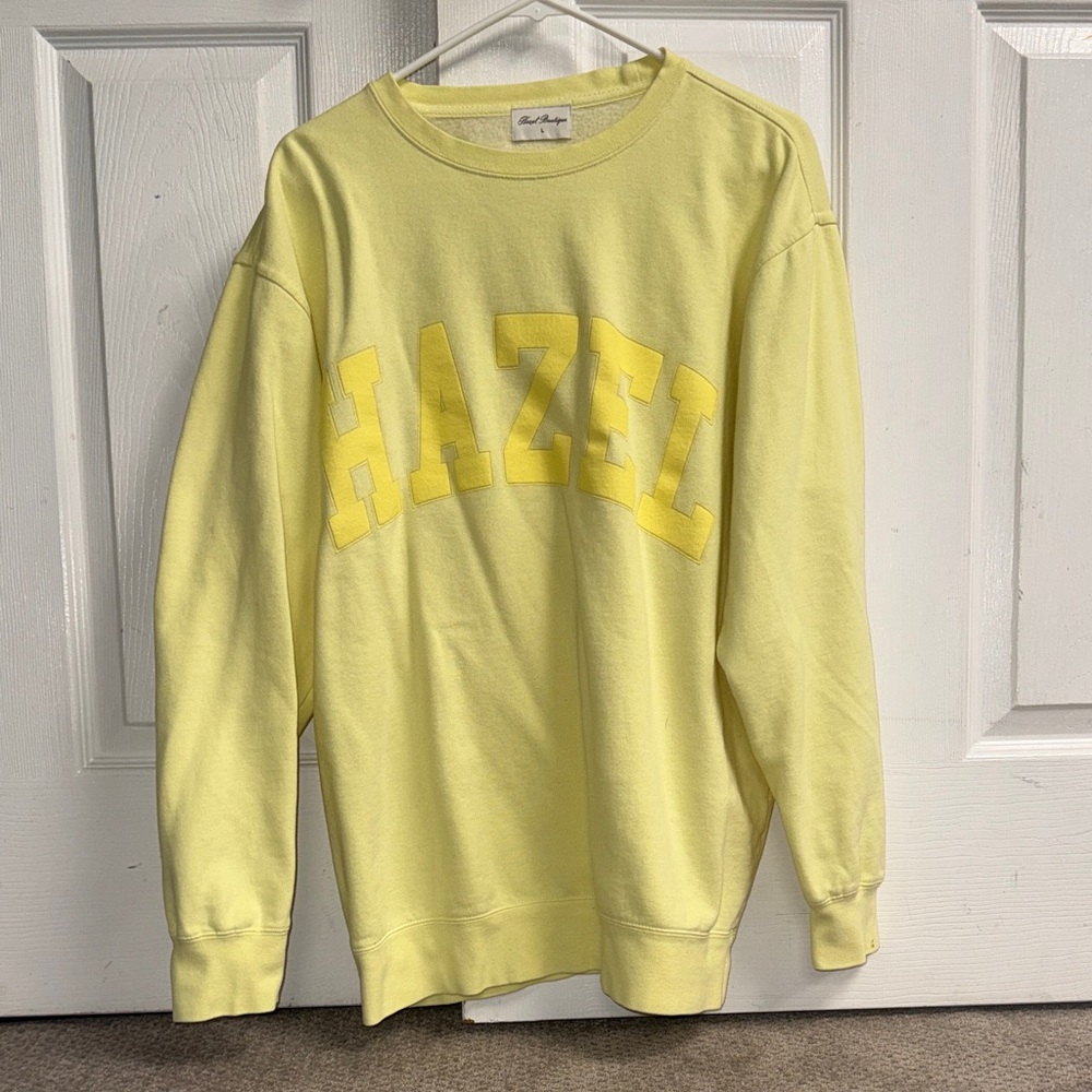 Hazel Light Yellow Crewneck Sweatshirt